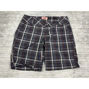 No Boundaries NOBO‎ Shorts Juniors 11 Multicolor Plaid Chino 100% Cotton
